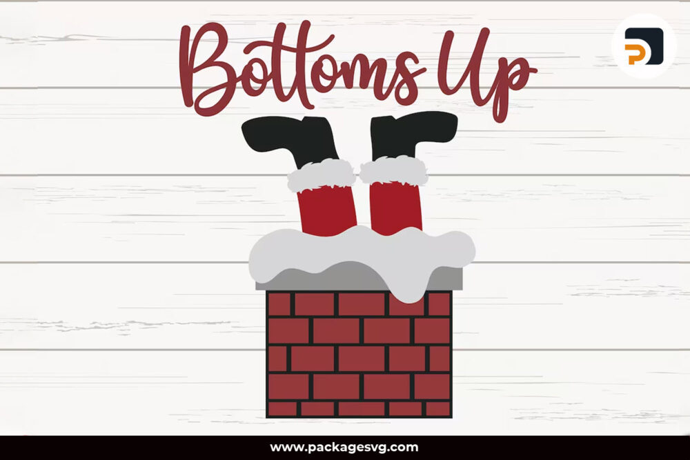 Bottoms Up SVG, Funny Christmas SVG PNG DXF EPS