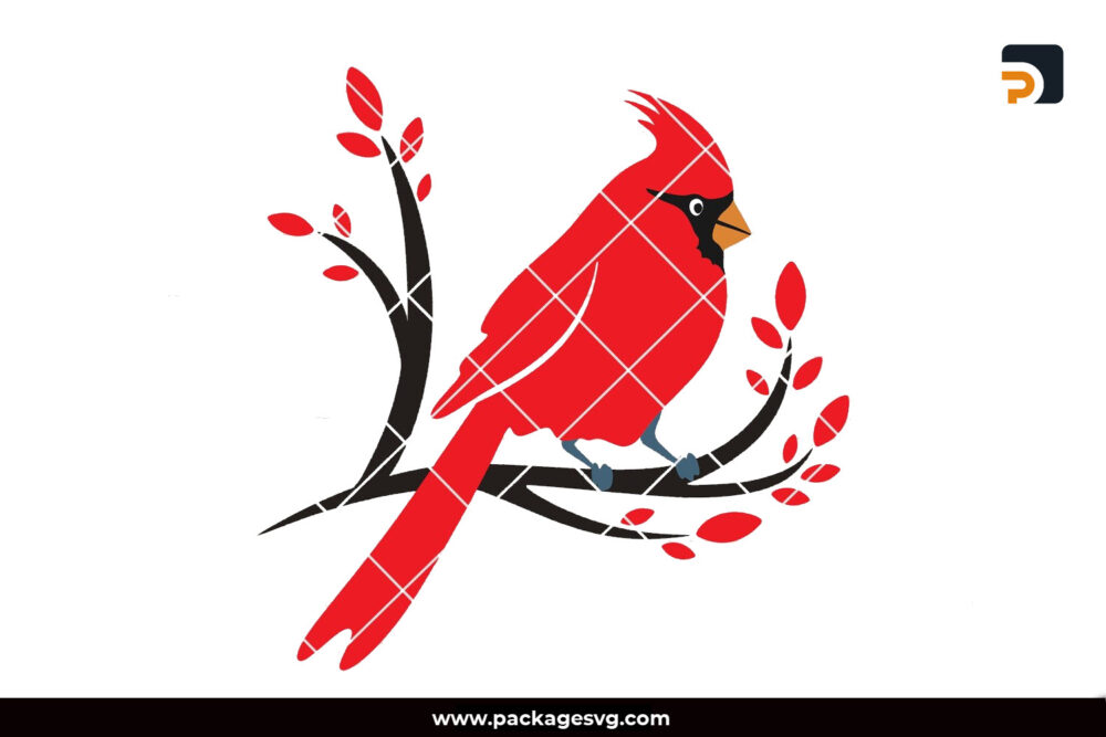 Cardinal Bird SVG, Christmas Design SVG PNG DXF EPS