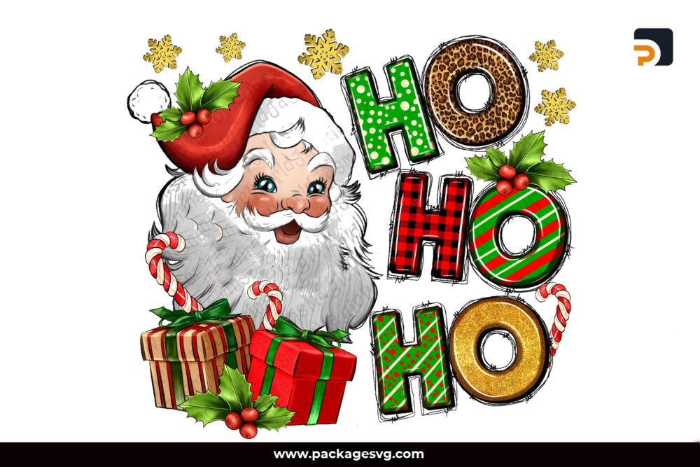 Christmas Santa Ho Ho Ho PNG Sublimation Design