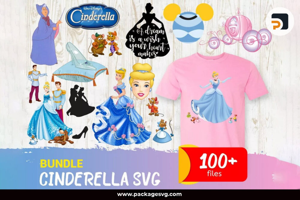 Cinderella SVG Bundle, 100+ Design Cartoon SVG