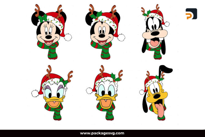 Disney Face SVG, Christmas Design SVG