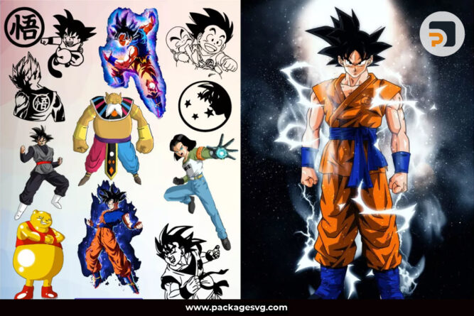 Dragon Ball Z SVG Bundle, 150+ Designs Anime SVG PNG DXF