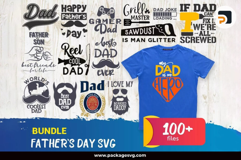 Father's Day SVG Bundle, 100+ Design SVG PNG EPS DXF PDF