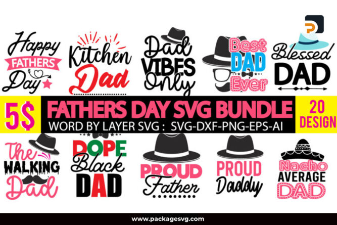 Father's Day SVG Bundle, Dad Design SVG