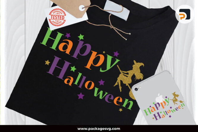 Happy Halloween Designs SVG DXF PDF PNG JPG, Printable Shirt and Phone Cover