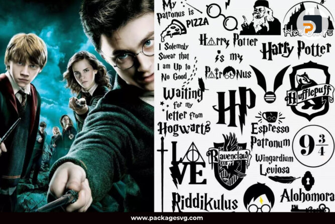 Harry Potter Huge Bundle SVG PNG EPS DXF PDF