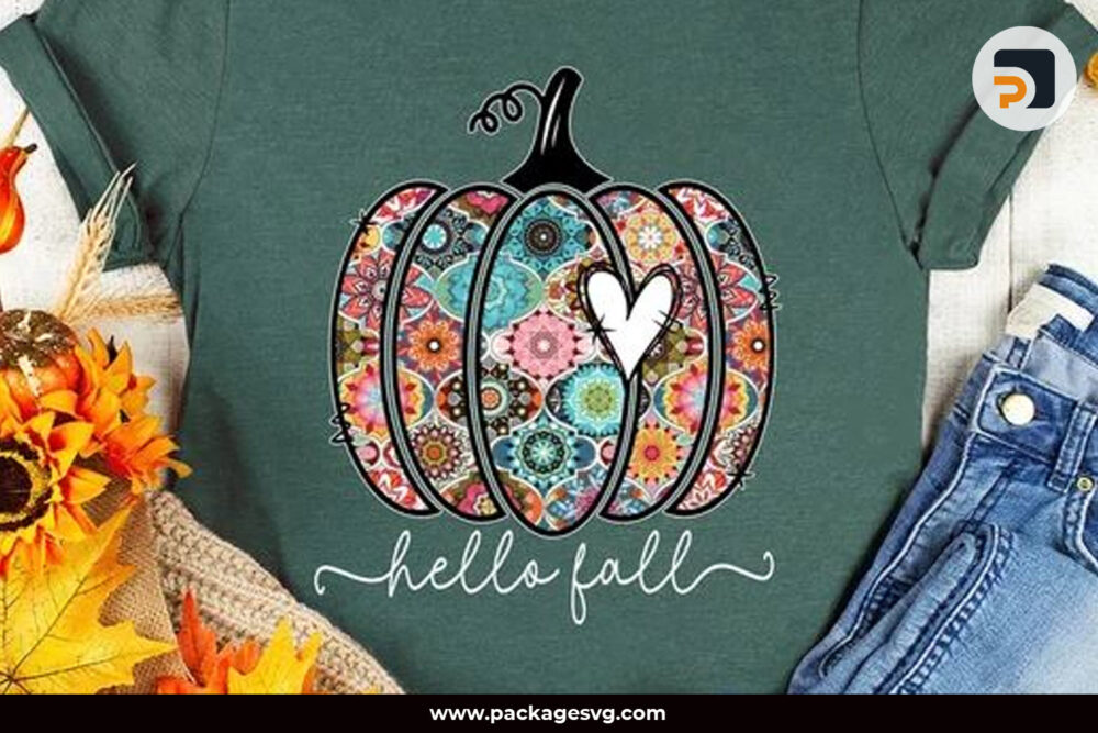 Hello Fall Vibes PNG, Fall Pumpkin Design