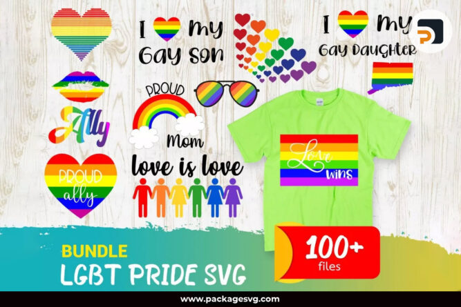 LGBT Pride SVG Bundle, 100+ Designs SVG PNG EPS DXF PDF