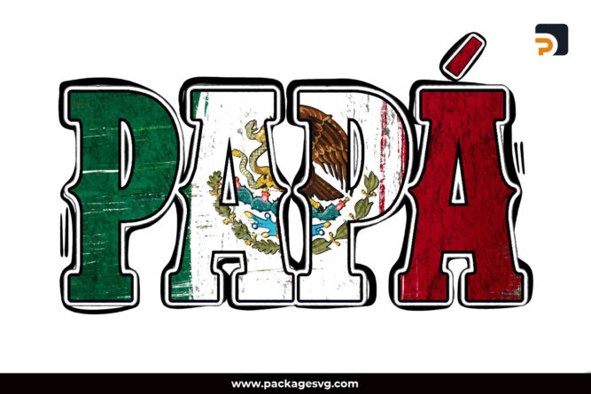 Mexican Flag Papa PNG Sublimation Design