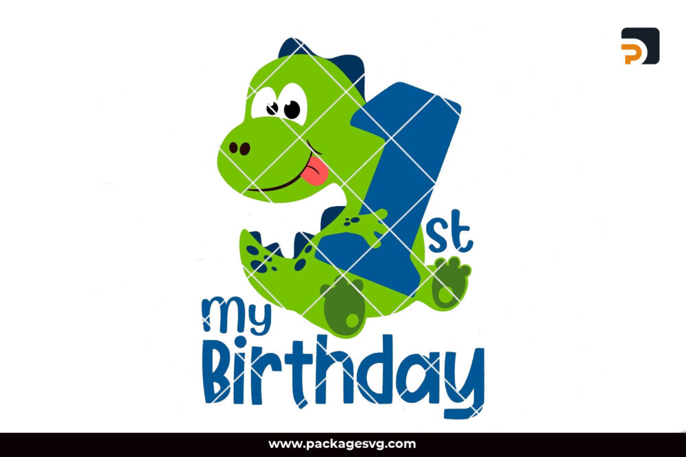 My 1st First Birthday Dinosaur SVG