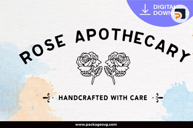 Rose Apothecary SVG PNG DXF EPS PDF, Printable Mugs and T-Shirt