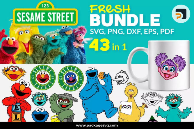 Sesam Street Bundle SVG PNG EPS DXF PDF