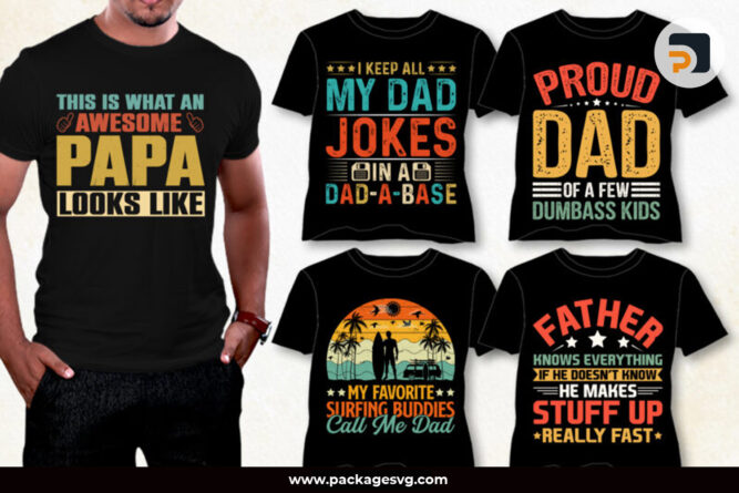 Set 5 Design Dad Bundle SVG EPS PNG JPG, Printable T-Shirt and mug