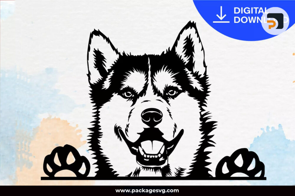 Siberian Husky SVG PNG DXF JPG, Printable Wall Art and Tote Bags