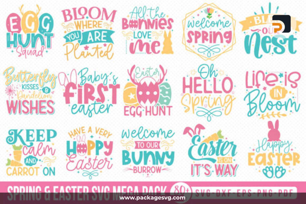 Spring and Easter SVG Mega Pack