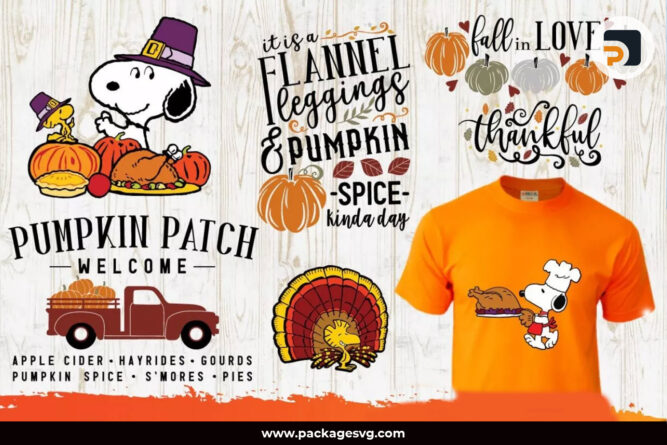 Thanksgiving Quote Bundle SVG, 85 Fall Designs