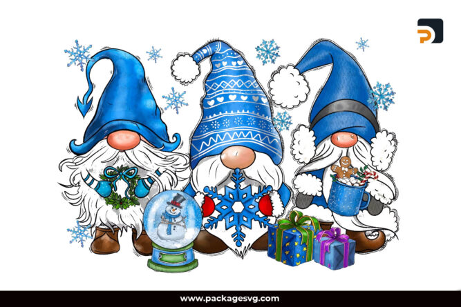 Winter Snowman Gnome PNG, Christmas Sublimation Design