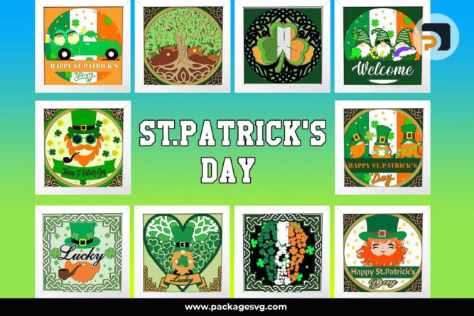 3D St. Patrick's Day Shadow Box Bundle