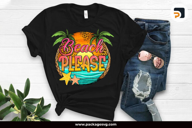 Beach Please PNG, Summer Beach Sublimation Design