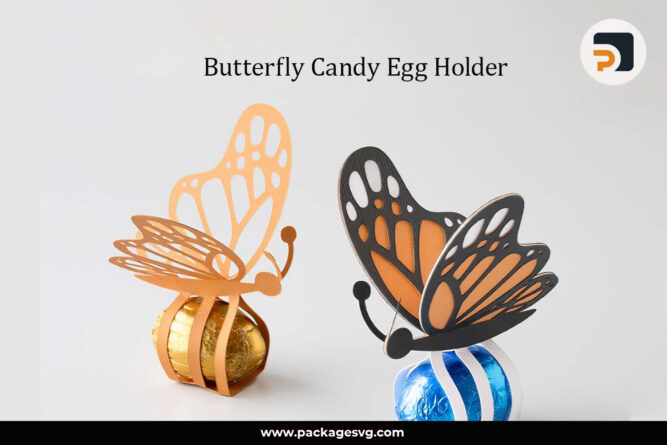 Butterfly Candy Egg Holder SVG, Template For Cricut