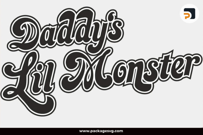 Daddy's Lil Monster SVG, Father's Day Design SVG PNG PDF