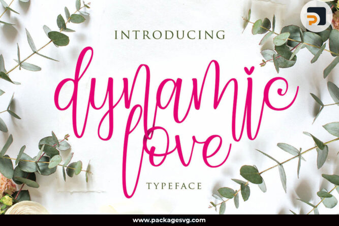 Dynamic Love Script Font, OTF File