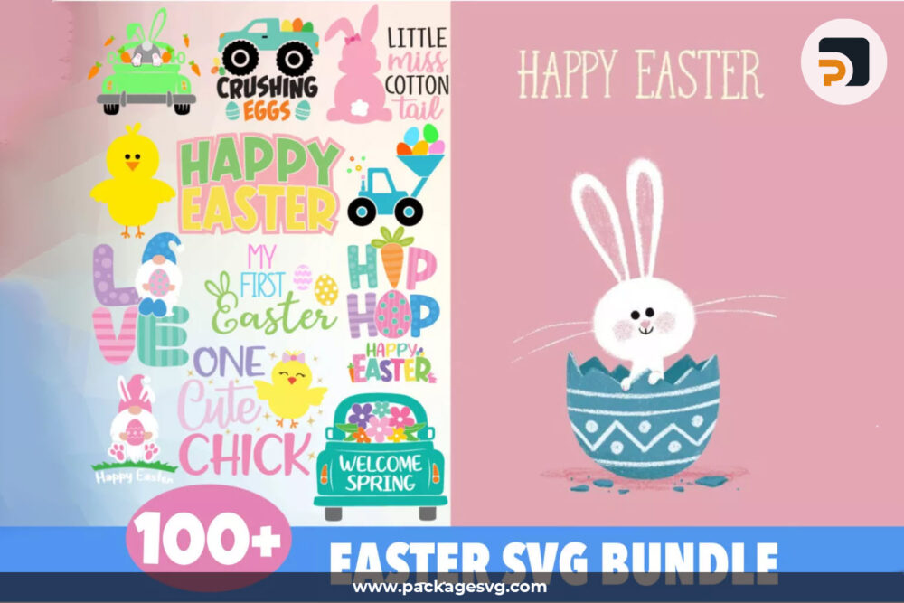 Easter SVG Bundle, 100+ Designs SVG PNG DXF