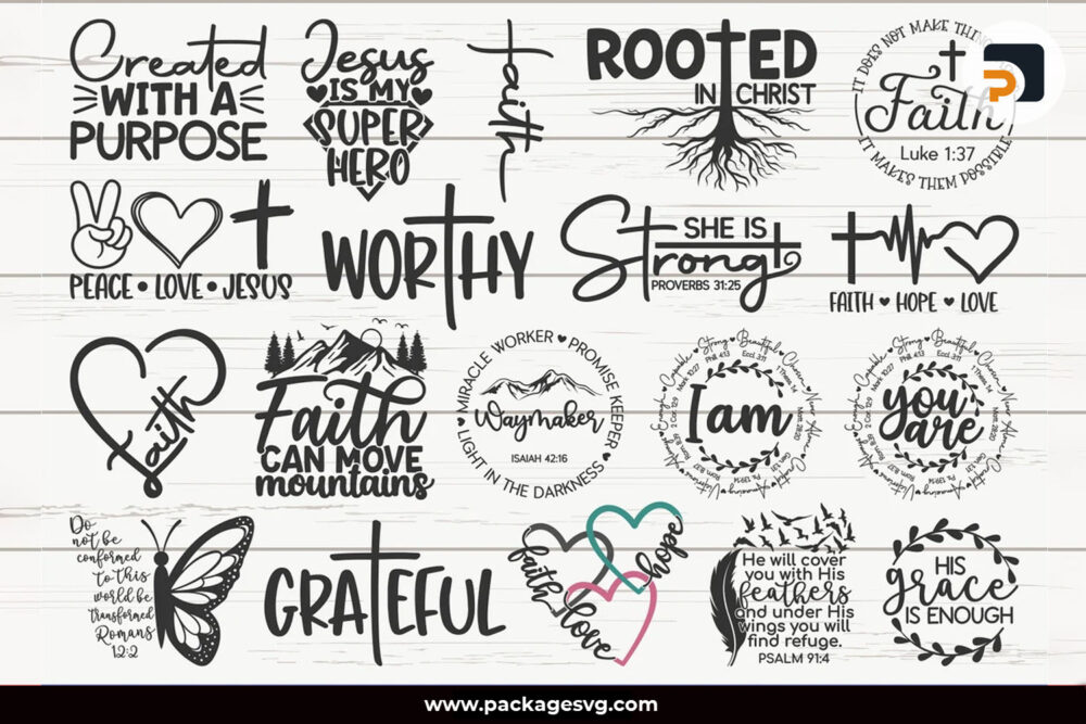 Faith SVG Bundle, Religious Design SVG