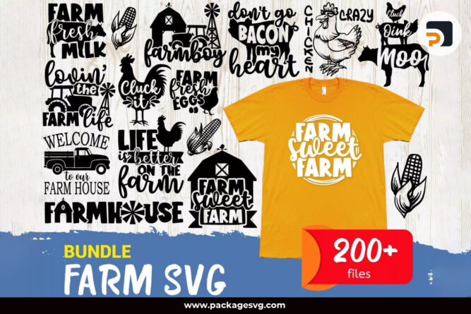 Farm SVG Bundle, 200+ Designs