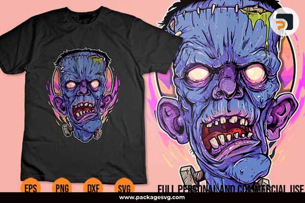 Halloween Frankenstein SVG PNG EPS DXF AI PDF, Shirt Design Monster