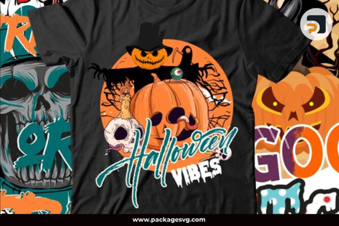 Halloween Vibes Design PNG