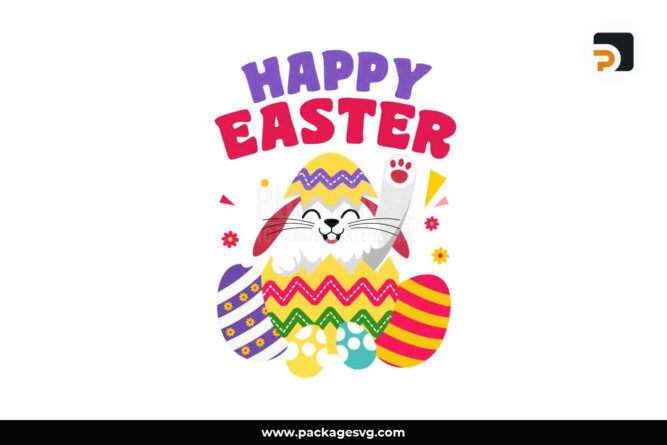 Happy Easter Egg SVG, Easter Bunny T-Shirt Design