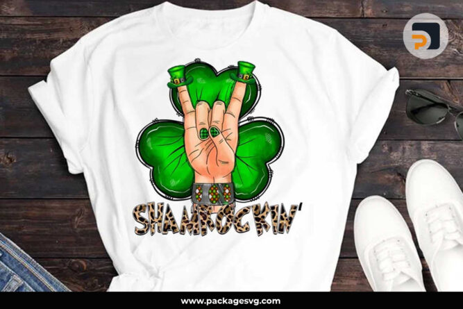 Leopard Shamrockin PNG, St. Patrick's Day Design