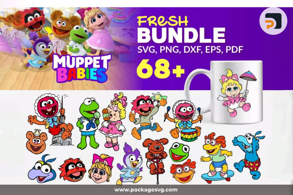 Muppet Babies SVG Bundle, 68 Files SVG