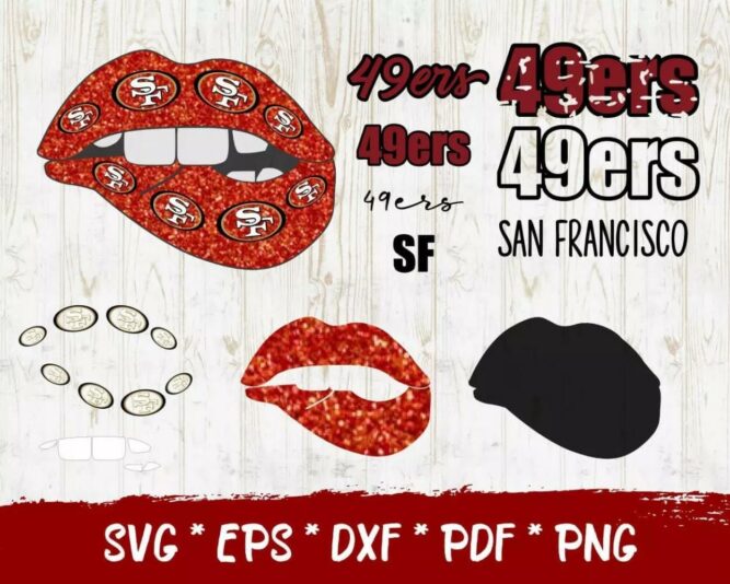 San Francisco 49ers SVG Bundle, 40+ Football Team Designs