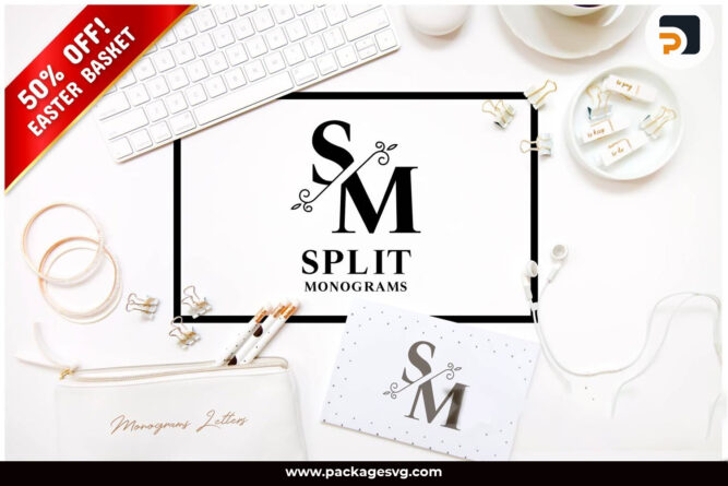 Split Monograms Font, OTF File