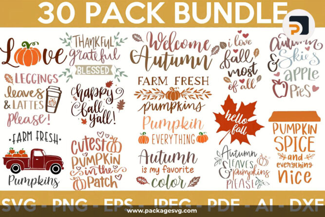 Thanksgiving SVG Bundle, Printable Fall Shirt and Mugs