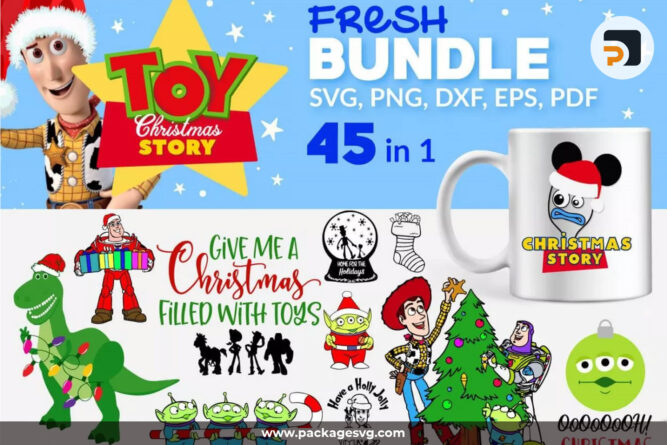 Toy Story Bundle SVG PNG EPS DXF PDF, 45+ Cartoon Designs