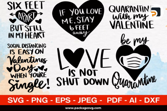 Valentine's Day Quotes Bundle SVG, 90+ Lover Files