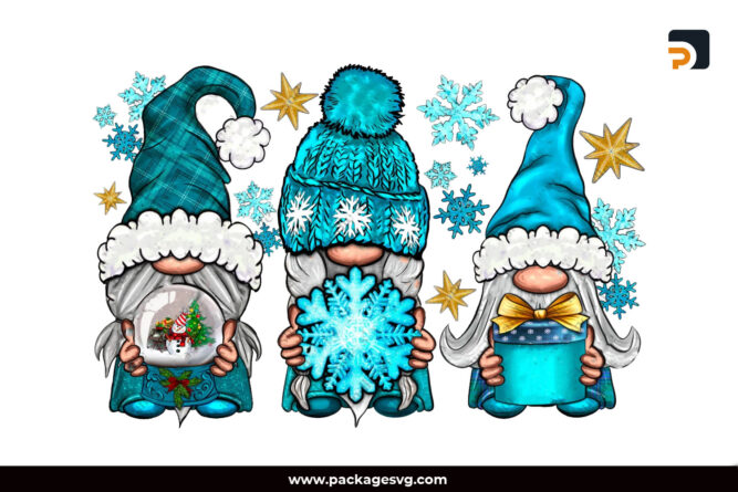 Winter Gnomies PNG, Christmas PNG Sublimation Design