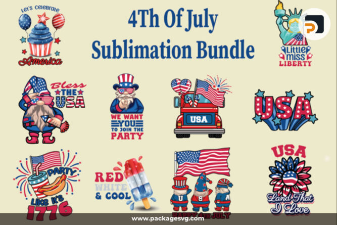 4th of July Sublimation Bundle SVG