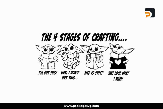 Baby Yoda The 4 State of Crafting SVG PNG EPS