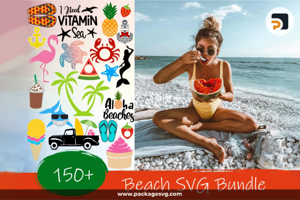 Beach SVG Bundle, 150+ Summer Designs