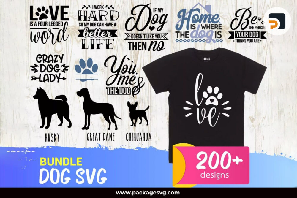 Dog SVG Bundle, 200+ Designs