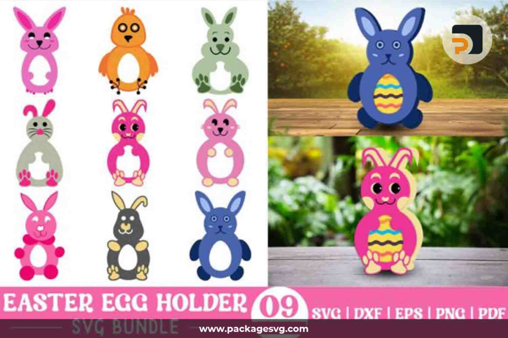 Easter Egg Holder SVG Bundle, 9 Designs SVG