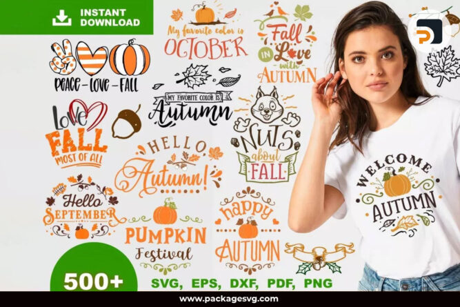 Fall Shirt SVG Huge Bundle, 500+ Designs