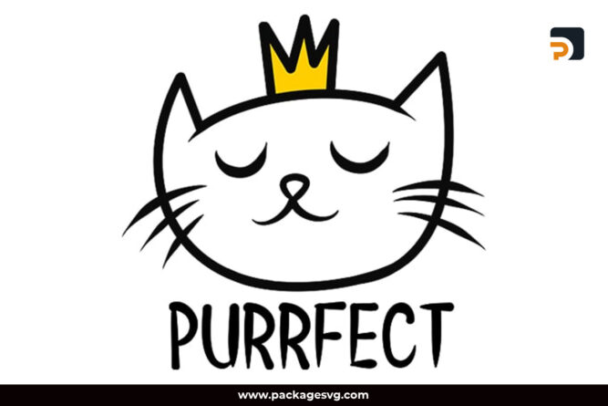 Funny Cat Purrfect PNG, Printable T-Shirt and Mug