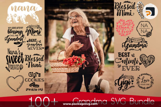 Grandma SVG Bundle, 100+ Designs