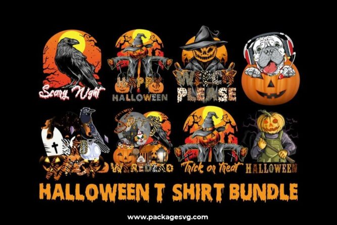 Halloween Pumpkin Scarecrow Bundle PNG