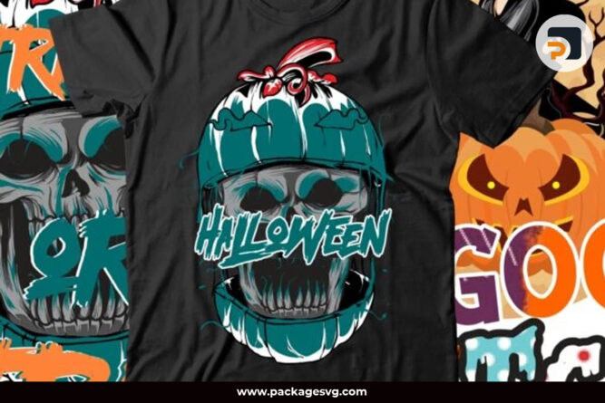 Halloween Skull Design PNG JPG AI EPS, Printable T-Shirt and Mug